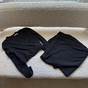 Abercrombie Knit Long Sleeve Skirt Set